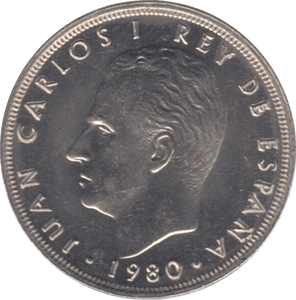 1980 SPAIN 25 PESETAS ( UNC ) - WORLD COINS - Cambridgeshire Coins