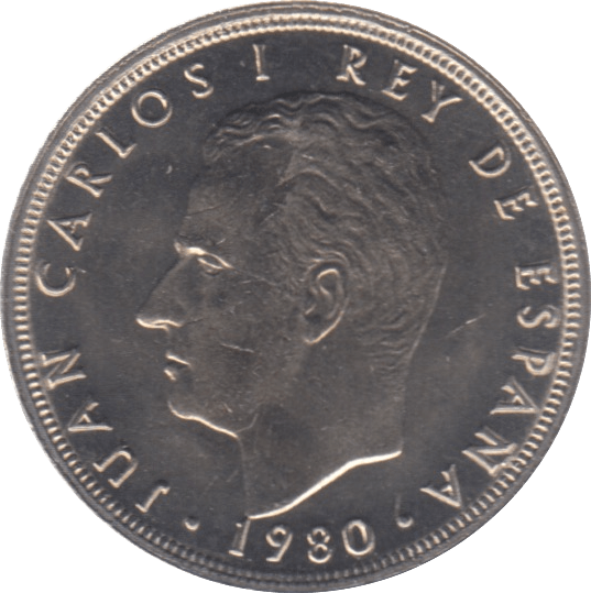 1980 SPAIN 5 PESETAS ( UNC ) - WORLD COINS - Cambridgeshire Coins