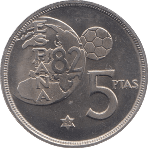 1980 SPAIN 5 PESETAS ( UNC ) - WORLD COINS - Cambridgeshire Coins