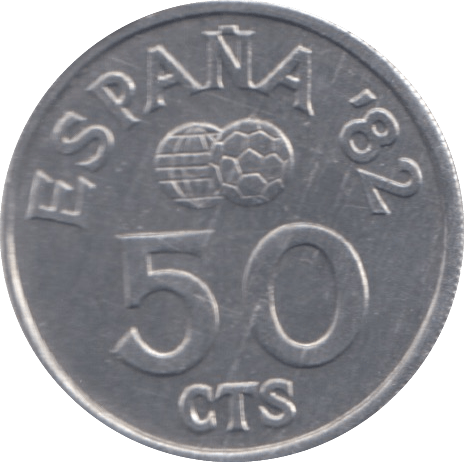 1980 SPAIN 50 CENTIMOS ( UNC ) - WORLD COINS - Cambridgeshire Coins