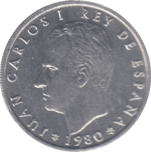 1980 SPAIN 50 CENTIMOS ( UNC ) - WORLD COINS - Cambridgeshire Coins