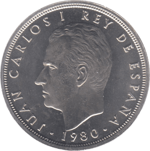 1980 SPAIN 50 PESETAS ( UNC ) - WORLD COINS - Cambridgeshire Coins