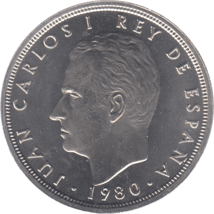 1980 SPAIN 50 PESETAS ( UNC ) - WORLD COINS - Cambridgeshire Coins