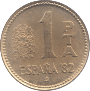 1980 SPAIN ONE PESETAS ( UNC ) - WORLD COINS - Cambridgeshire Coins