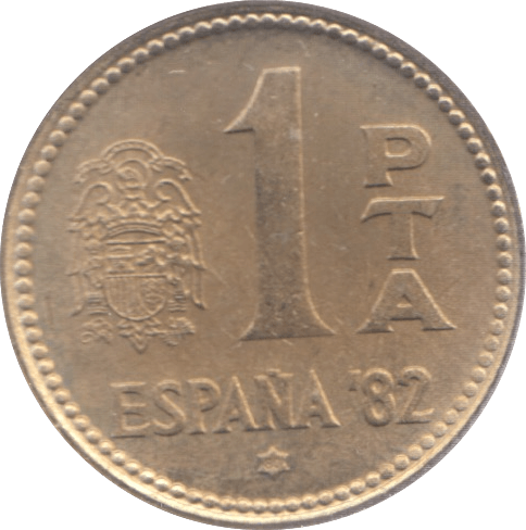 1980 SPAIN ONE PESETAS ( UNC ) - WORLD COINS - Cambridgeshire Coins