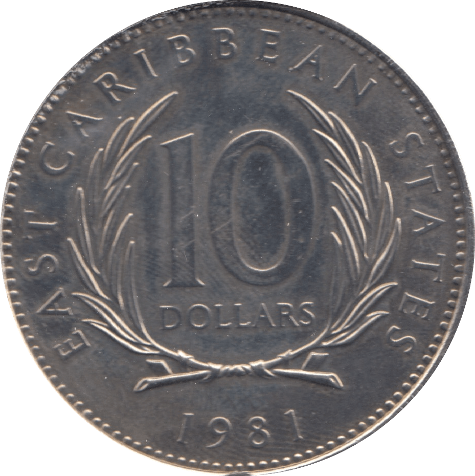 1981 10 DOLLARS CARIBBEAN STATES - WORLD COINS - Cambridgeshire Coins