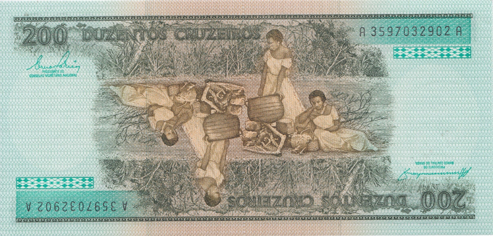 1981 200 CRUZEIROS BANKNOTE BRAZIL REF 586 - World Banknotes - Cambridgeshire Coins