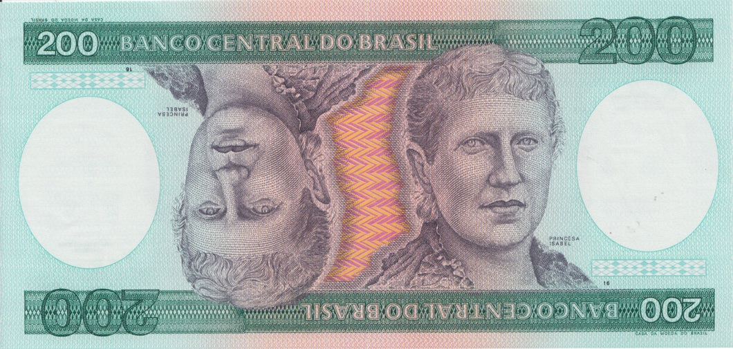1981 200 CRUZEIROS BANKNOTE BRAZIL REF 586 - World Banknotes - Cambridgeshire Coins