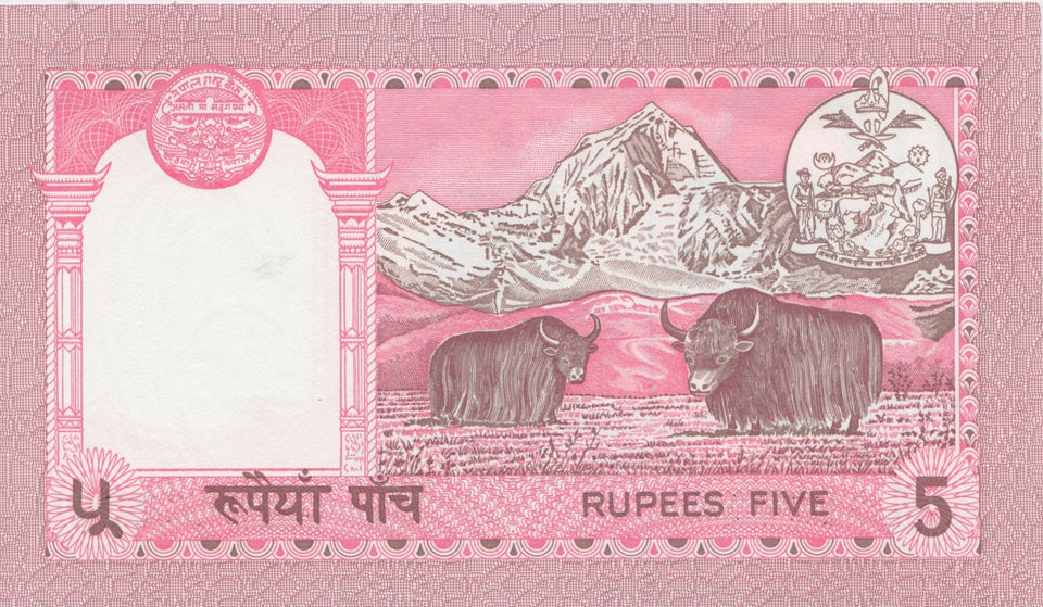 1981 5 RUPEES BANKNOTE NEPAL REF 923 - World Banknotes - Cambridgeshire Coins