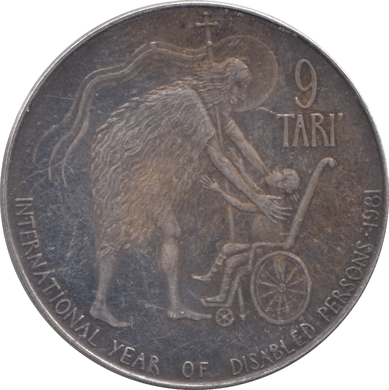 1981 9 TARI MALTA COMMEMORATIVE - WORLD COINS - Cambridgeshire Coins