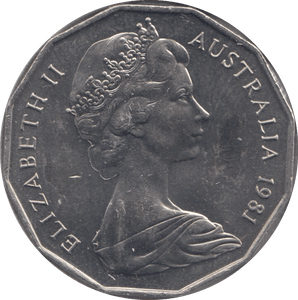 1981 AUSTRALIA 50 CENTS - WORLD COINS - Cambridgeshire Coins