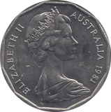 1981 AUSTRALIA 50 CENTS - WORLD COINS - Cambridgeshire Coins