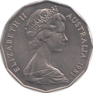 1981 AUSTRALIA 50 CENTS - WORLD COINS - Cambridgeshire Coins