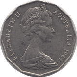 1981 AUSTRALIA 50 CENTS - WORLD COINS - Cambridgeshire Coins