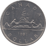 1981 CANADA ONE DOLLAR - WORLD COINS - Cambridgeshire Coins