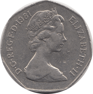 1981 CIRCULATED 50P BRITANNIA - 50P CIRCULATED - Cambridgeshire Coins