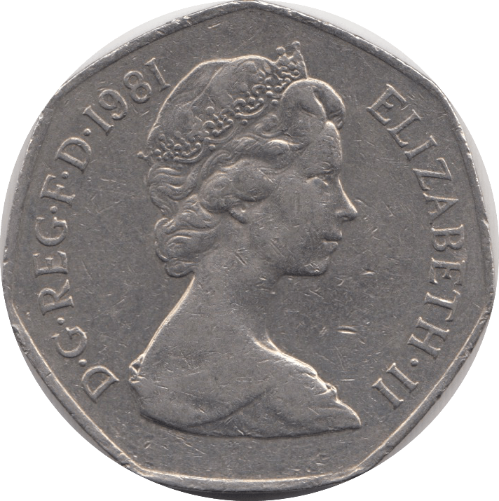 1981 CIRCULATED 50P BRITANNIA - 50P CIRCULATED - Cambridgeshire Coins