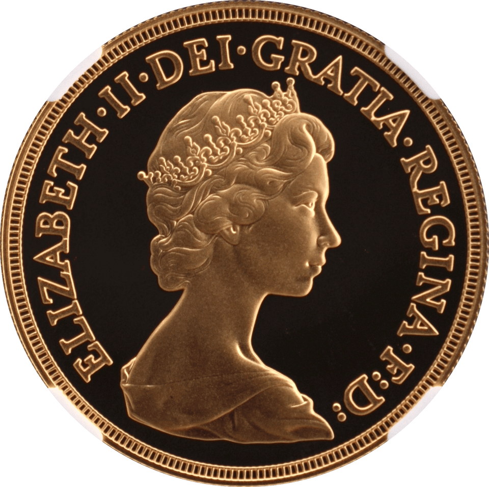 1981 GOLD PROOF £5 SOVEREIGN (NGC) PF 69 ULTRA CAMEO - NGC CERTIFIED COINS - Cambridgeshire Coins