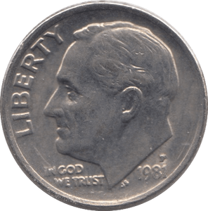 1981 ONE DIME USA PHILADELPHIA MINT - SILVER WORLD COINS - Cambridgeshire Coins