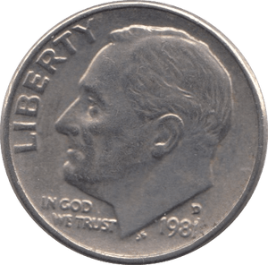 1981 ONE DIME USA - SILVER WORLD COINS - Cambridgeshire Coins