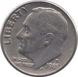 1981 ONE DIME USA - SILVER WORLD COINS - Cambridgeshire Coins