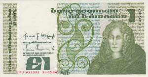 1982-1987 ONE POUND O GOLEIGH IRISH BANKNOTE IRELAND REF 827 - World Banknotes - Cambridgeshire Coins