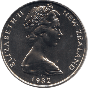1982 20 CENTS NEW ZEALAND ( BU ) - WORLD COINS - Cambridgeshire Coins