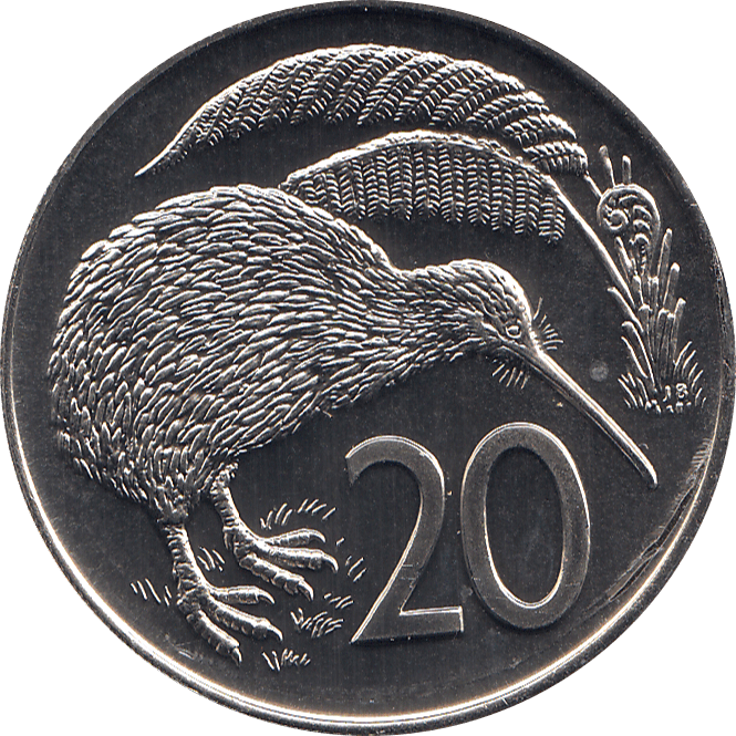 1982 20 CENTS NEW ZEALAND ( BU ) - WORLD COINS - Cambridgeshire Coins