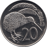 1982 20 CENTS NEW ZEALAND ( BU ) - WORLD COINS - Cambridgeshire Coins