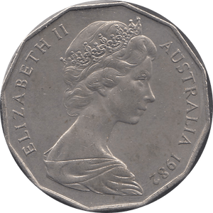 1982 50 CENTS AUSTRALIA - WORLD COINS - Cambridgeshire Coins