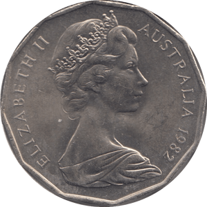 1982 50 CENTS AUSTRALIA - WORLD COINS - Cambridgeshire Coins