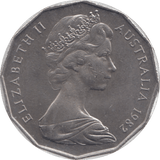 1982 AUSTRALIA 50 CENTS - WORLD COINS - Cambridgeshire Coins