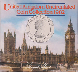 1982 BRILLIANT UNCIRCULATED COIN YEAR SET - Brilliant Uncirculated Year Sets - Cambridgeshire Coins