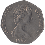 1982 CHRISTMAS 50P CHRISTMAS TREE ISLE OF MAN - 50P CHRISTMAS COINS - Cambridgeshire Coins