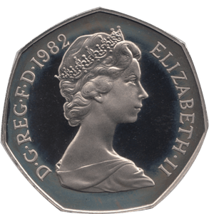 1982 FIFTY PENCE PROOF 50P COIN BRITANNIA - 50p Proof - Cambridgeshire Coins