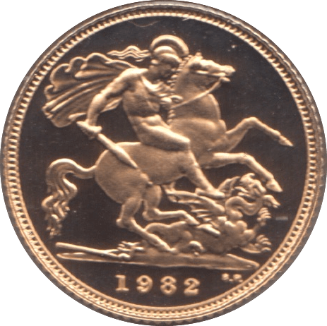 1982 GOLD HALF SOVEREIGN ( PROOF ) - Half Sovereign - Cambridgeshire Coins