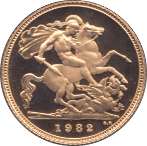 1982 GOLD HALF SOVEREIGN ( PROOF ) - Half Sovereign - Cambridgeshire Coins