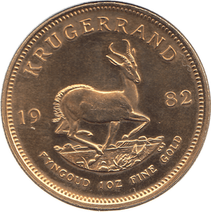 1982 GOLD KRUGERRAND ONE OUNCE GOLD SOUTH AFRICA - Gold World Coins - Cambridgeshire Coins