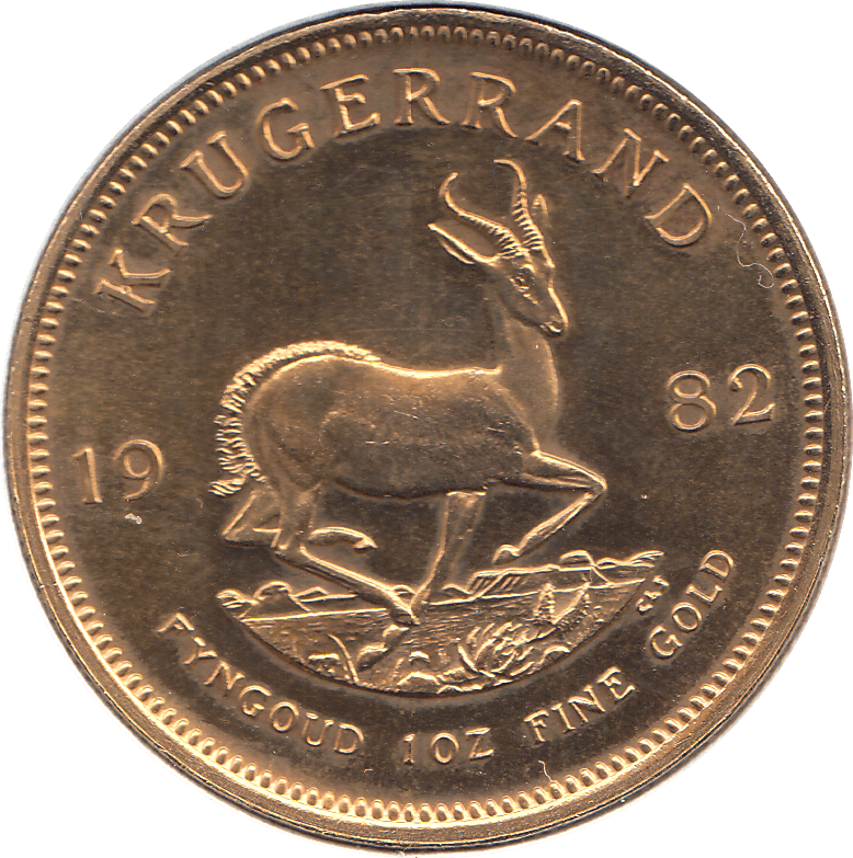 1982 GOLD KRUGERRAND ONE OUNCE GOLD SOUTH AFRICA - Gold World Coins - Cambridgeshire Coins