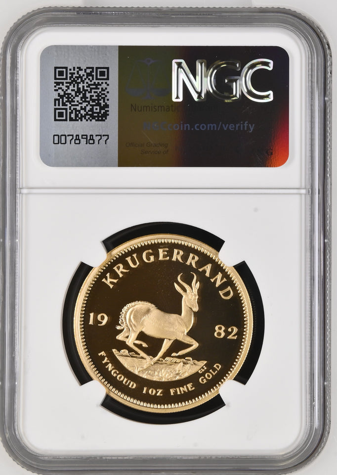 1982 GOLD PROOF KRUGERRAND NGC 67 ULTRA CAMEO - NGC CERTIFIED COINS - Cambridgeshire Coins