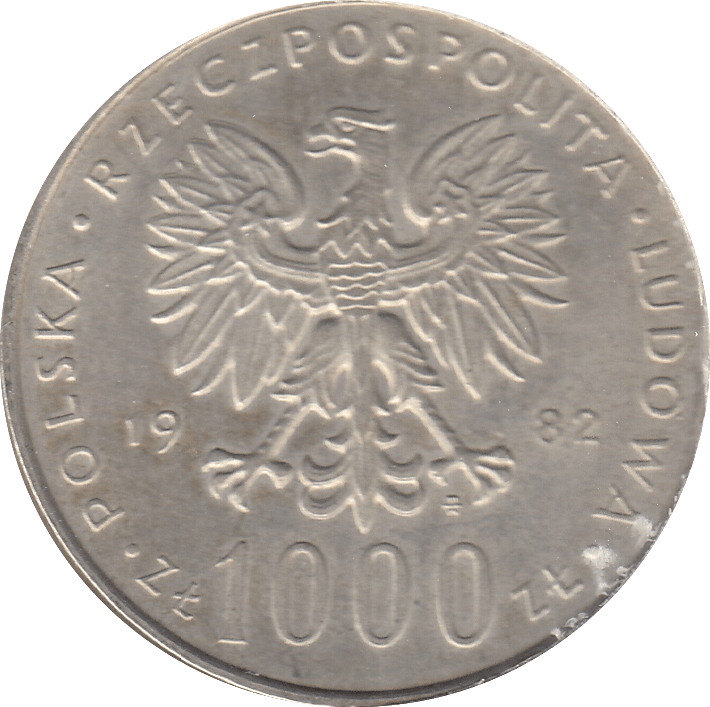 1982 POLISH 1000 ZLOTI ZT - WORLD COINS - Cambridgeshire Coins