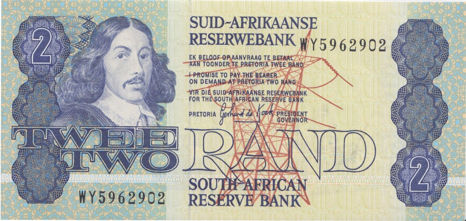 1983-1990 2 RAND BANKNOTE SOUTH AFRICA REF 950 - World Banknotes - Cambridgeshire Coins