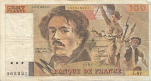 1983 BANK OF FRANCE 100 FRANCS BANKNOTE REF 1280 - World Banknotes - Cambridgeshire Coins