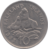 1983 FALKLAND ISLANDS 10 PENCE - WORLD COINS - Cambridgeshire Coins