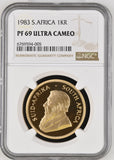 1983 GOLD PROOF KRUGERRAND NGC 69 ULTRA CAMEO - NGC CERTIFIED COINS - Cambridgeshire Coins