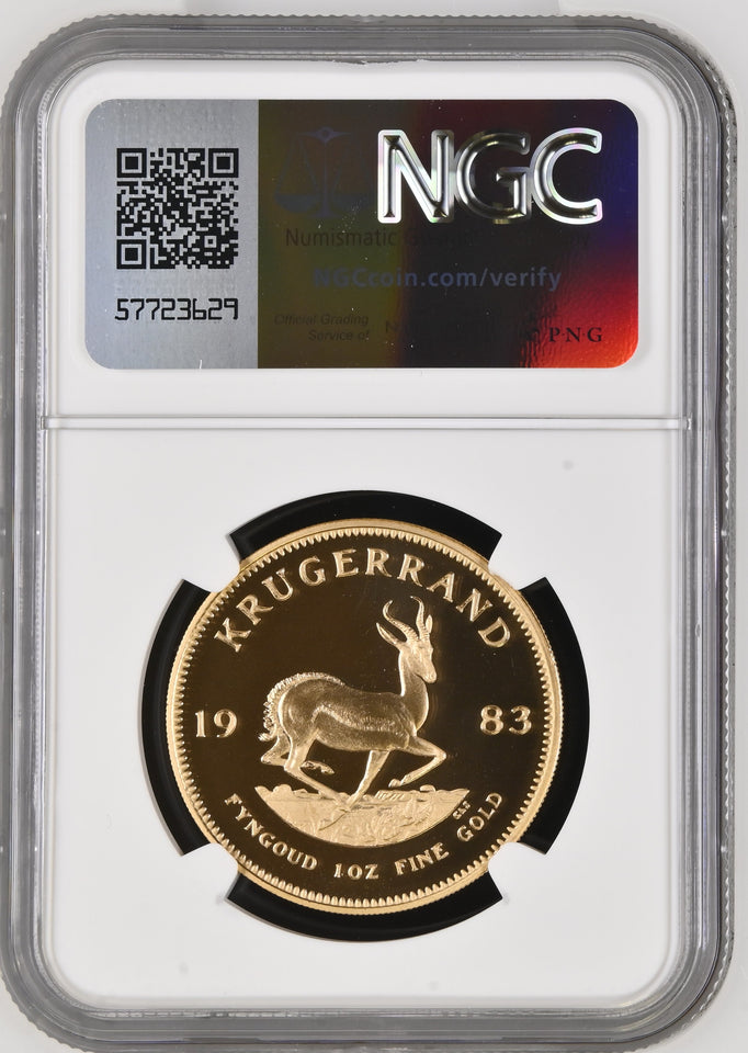 1983 GOLD PROOF KRUGERRAND NGC 69 ULTRA CAMEO - NGC CERTIFIED COINS - Cambridgeshire Coins