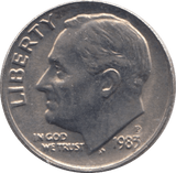 1983 ONE DIME USA PHILADELPHIA MINT - SILVER WORLD COINS - Cambridgeshire Coins