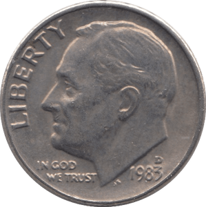 1983 ONE DIME USA - SILVER WORLD COINS - Cambridgeshire Coins