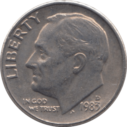 1983 ONE DIME USA - SILVER WORLD COINS - Cambridgeshire Coins