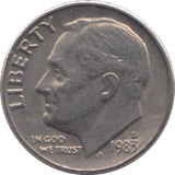 1983 ONE DIME USA - SILVER WORLD COINS - Cambridgeshire Coins